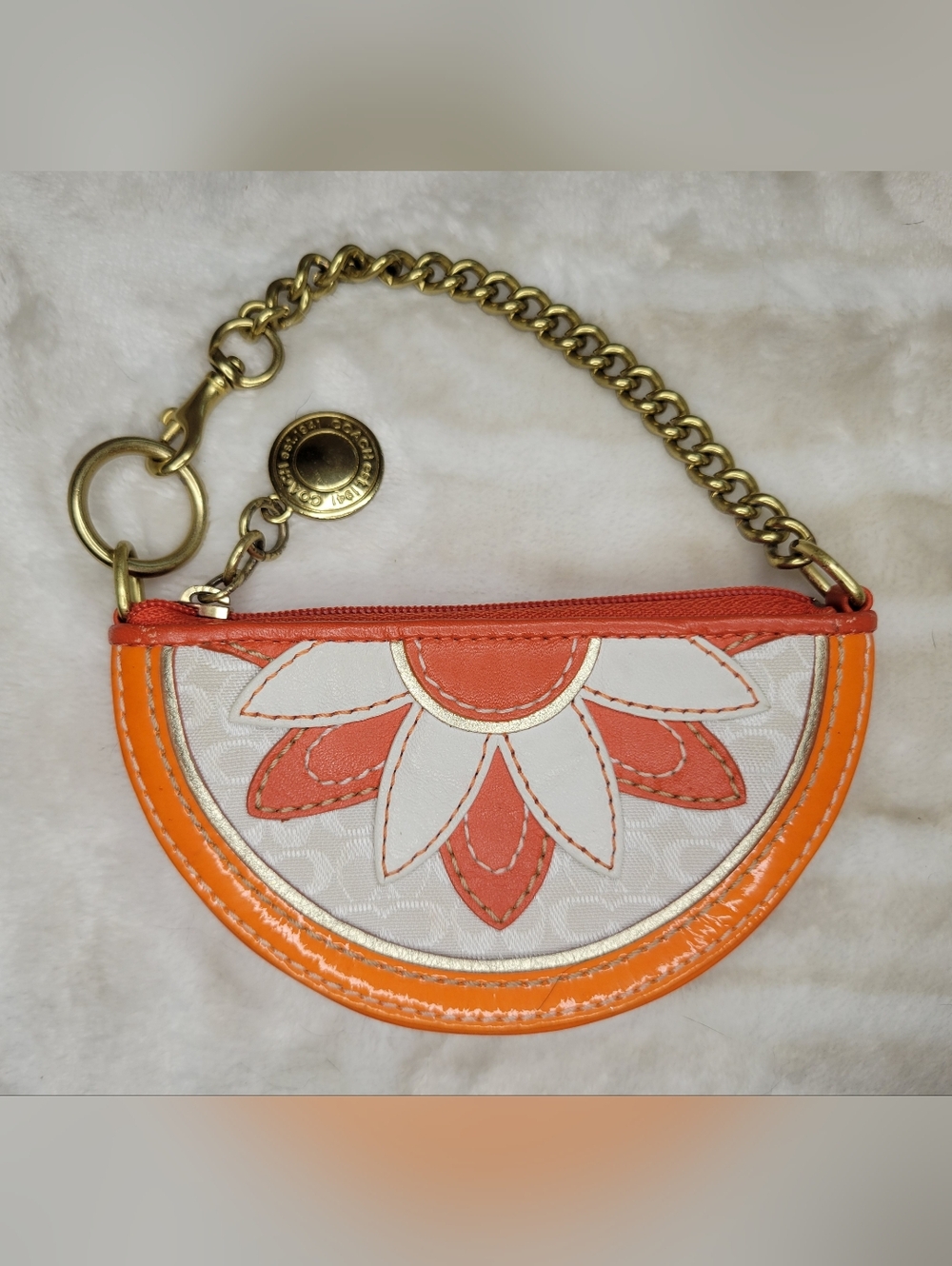 COACH Y2K ORANGE SLICE MINI COIN PURSE